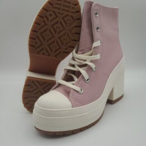Converse Chuck 70 De Luxe Heel Women's Size 7.5 X-High Heel Static Pink Shoes - Picture 8 of 10